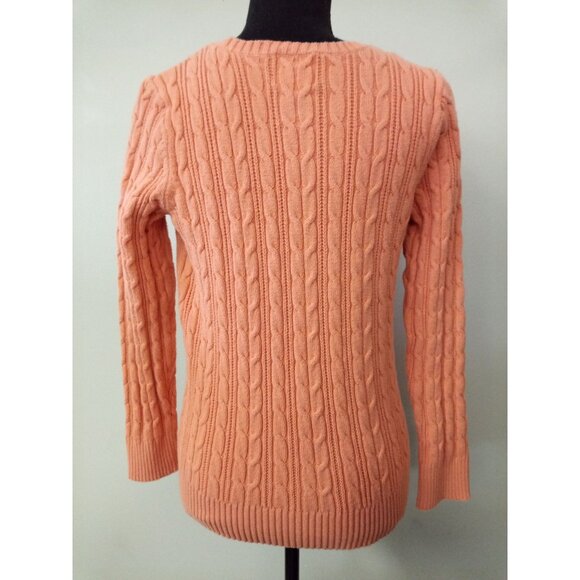 St. John's Bay Orange Crewneck Sweater Size Medium Petite - Picture 3 of 5